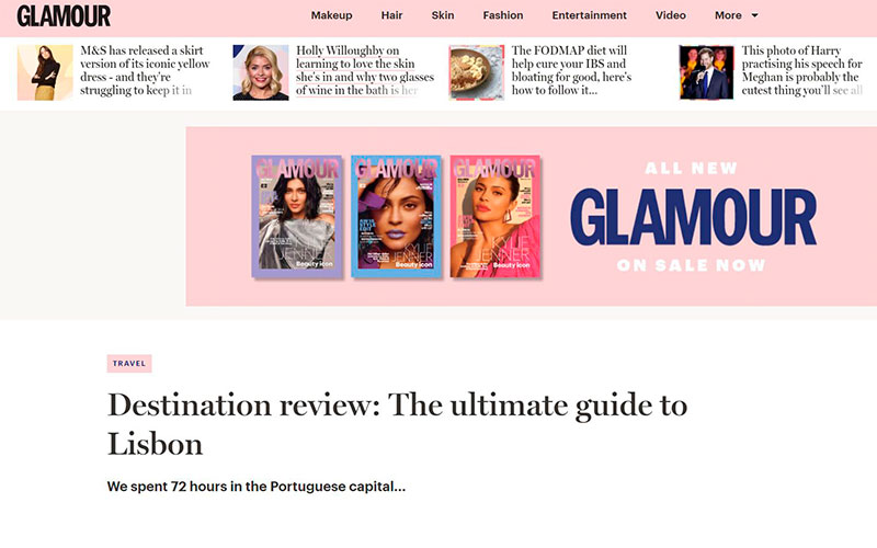 Glamour Magazine Cover - The ultimate guide to Lisbon